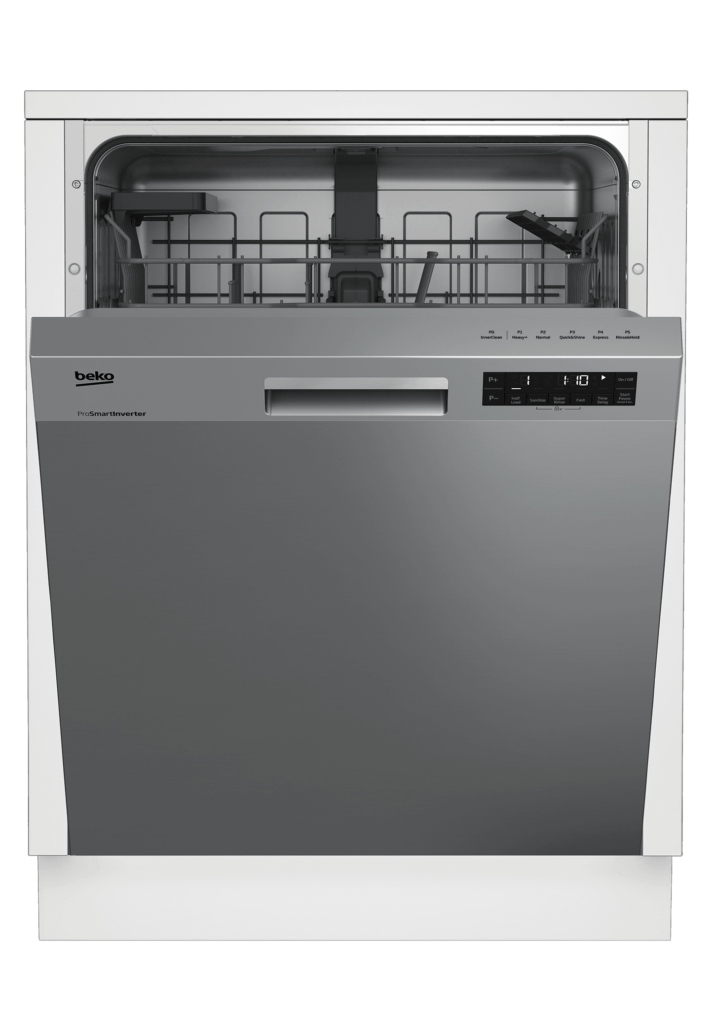 Beko DUT25401X Tall Tub Stainless Steel Dishwasher, 14 Place Settings, 48 Dba, Front Control