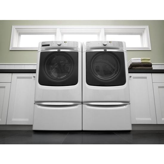 Amana XHPC155XW 15.5" Laundry Pedestal With Chrome Handle And Storage Drawer - White