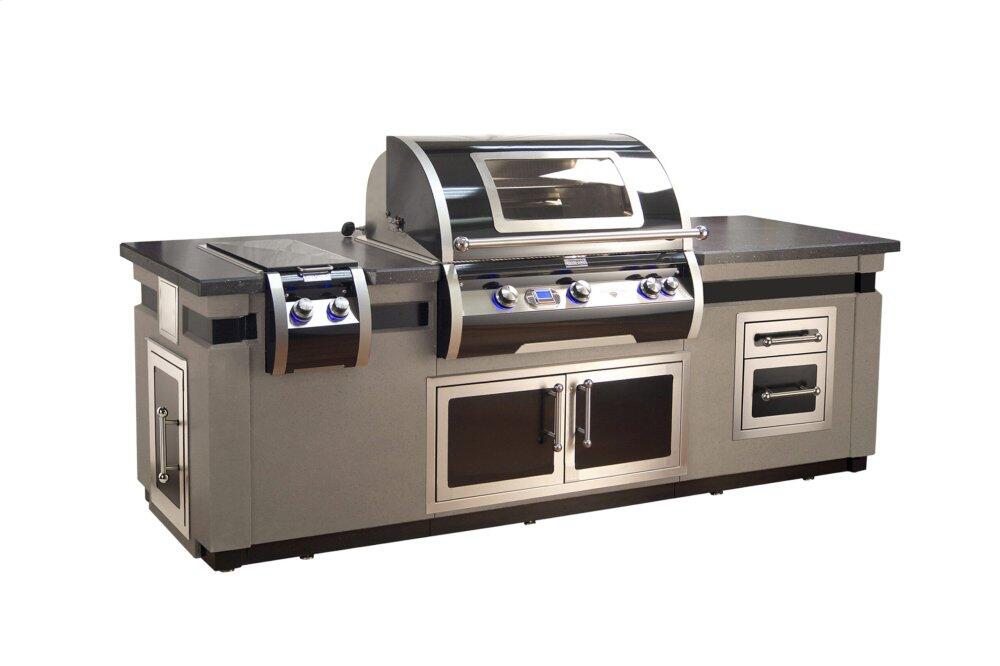 Fire Magic IH790SMD108BA Echelon Black Diamond Gfrc Island Ih790-Smd-108Ba W/ Double Drawer GRILL COMPONENTS SOLD SEPARATELY