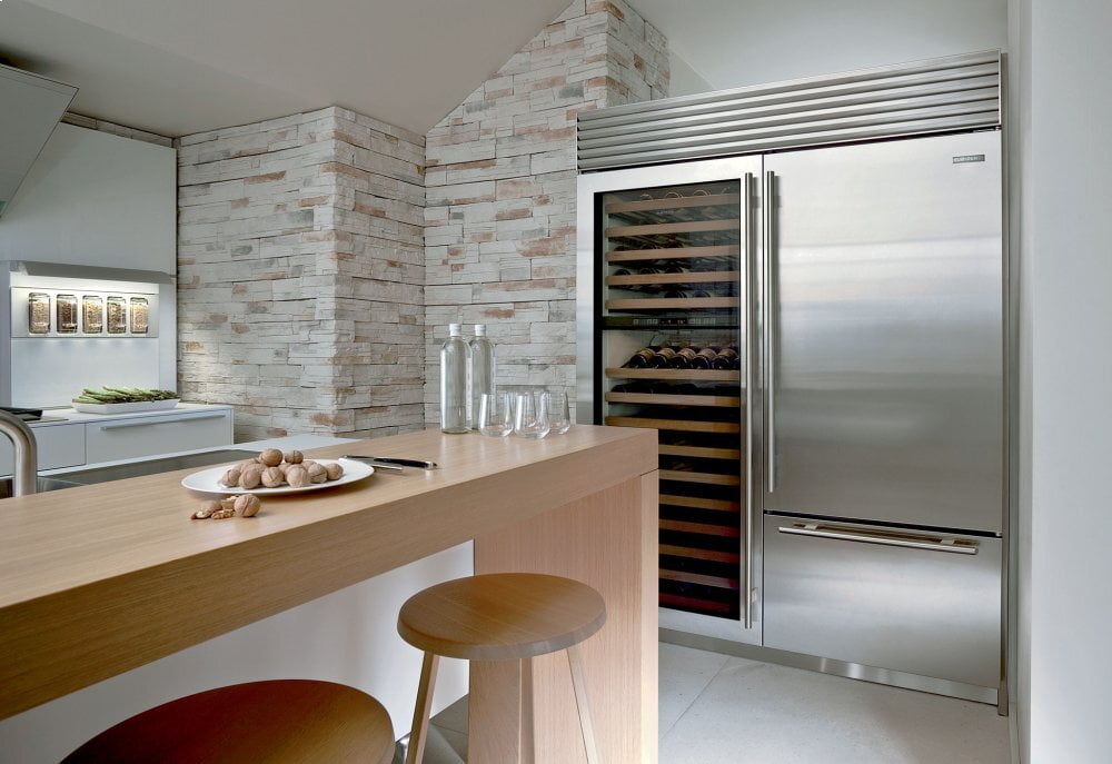 Sub-Zero BI36UIDSPHLH 36" Classic Over-And-Under Refrigerator/Freezer With Internal Dispenser