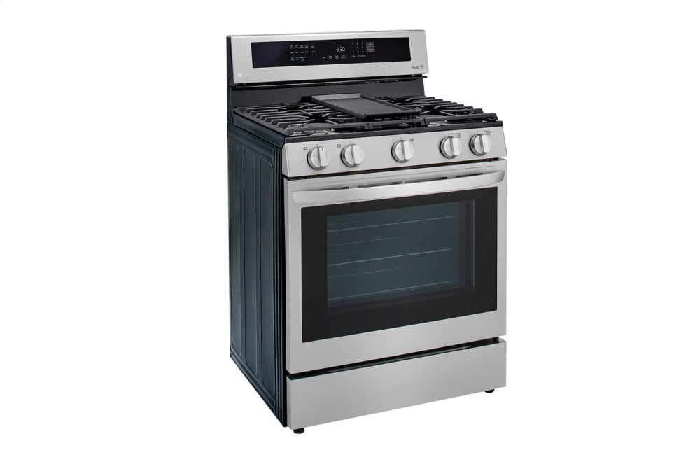 Lg LRGL5825F 5.8 Cu Ft. Smart Wi-Fi Enabled True Convection Instaview® Gas Range With Air Fry