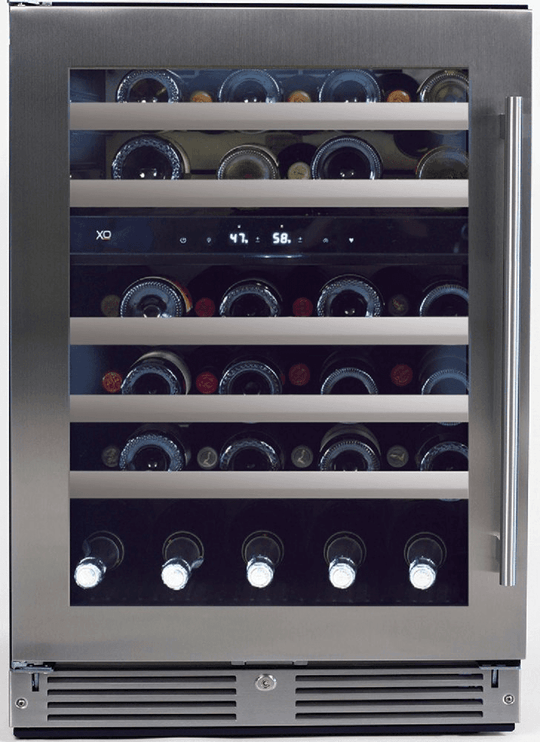 Xo Appliance XOU24WDZGSL 24In Wine Cellar 2 Zone Ss Glass Lh