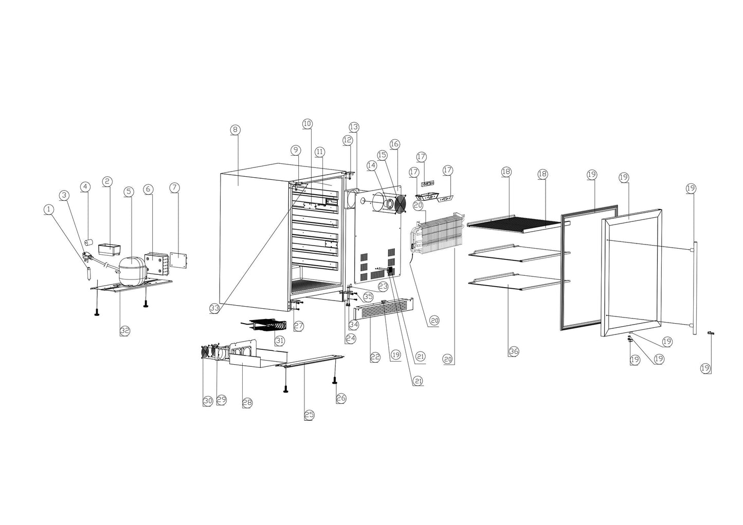 Zephyr BBV24C01AG Brisas Beverage Cooler