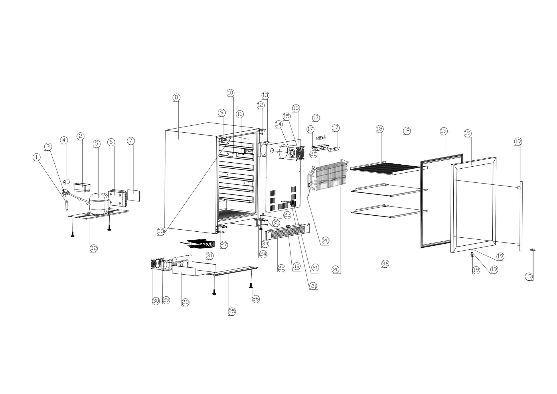 Zephyr BBV24C01AG Brisas Beverage Cooler