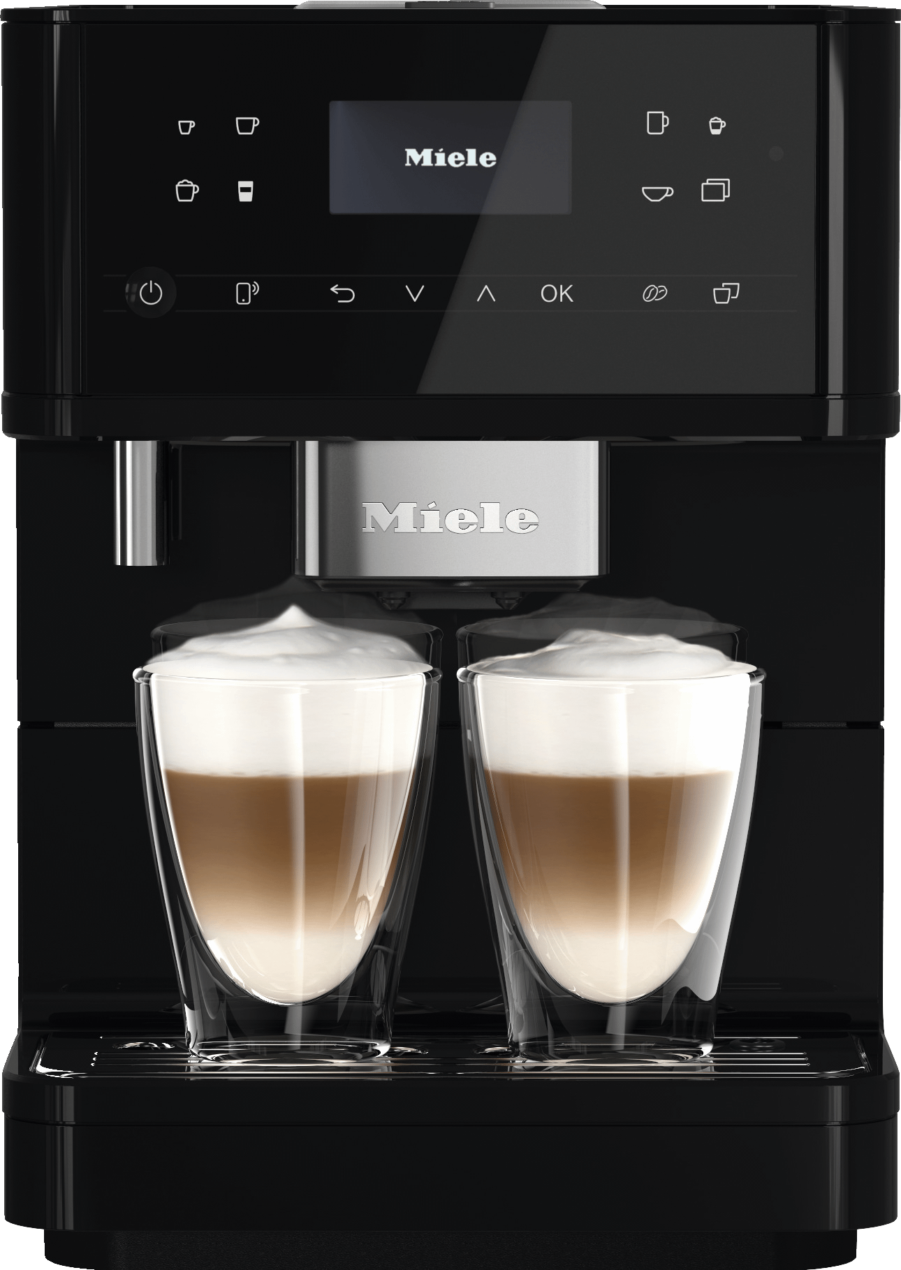 Miele CM6160 MILK PERFECTION BLACK   Countertop Coffee Machine With Wifi Conn@Ct And A Wide Selection Of Specialty Coffees For Maximum Freedom.