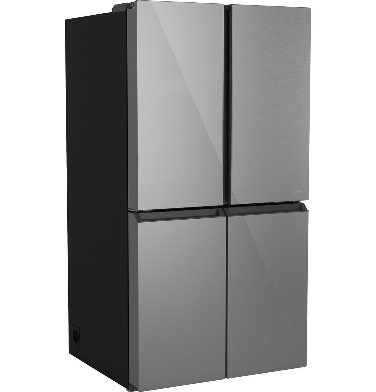 Cafe CAE28DM5TS5 Café™ Energy Star® 27.4 Cu. Ft. Smart Quad-Door Refrigerator In Platinum Glass With Dual-Dispense Autofill Pitcher