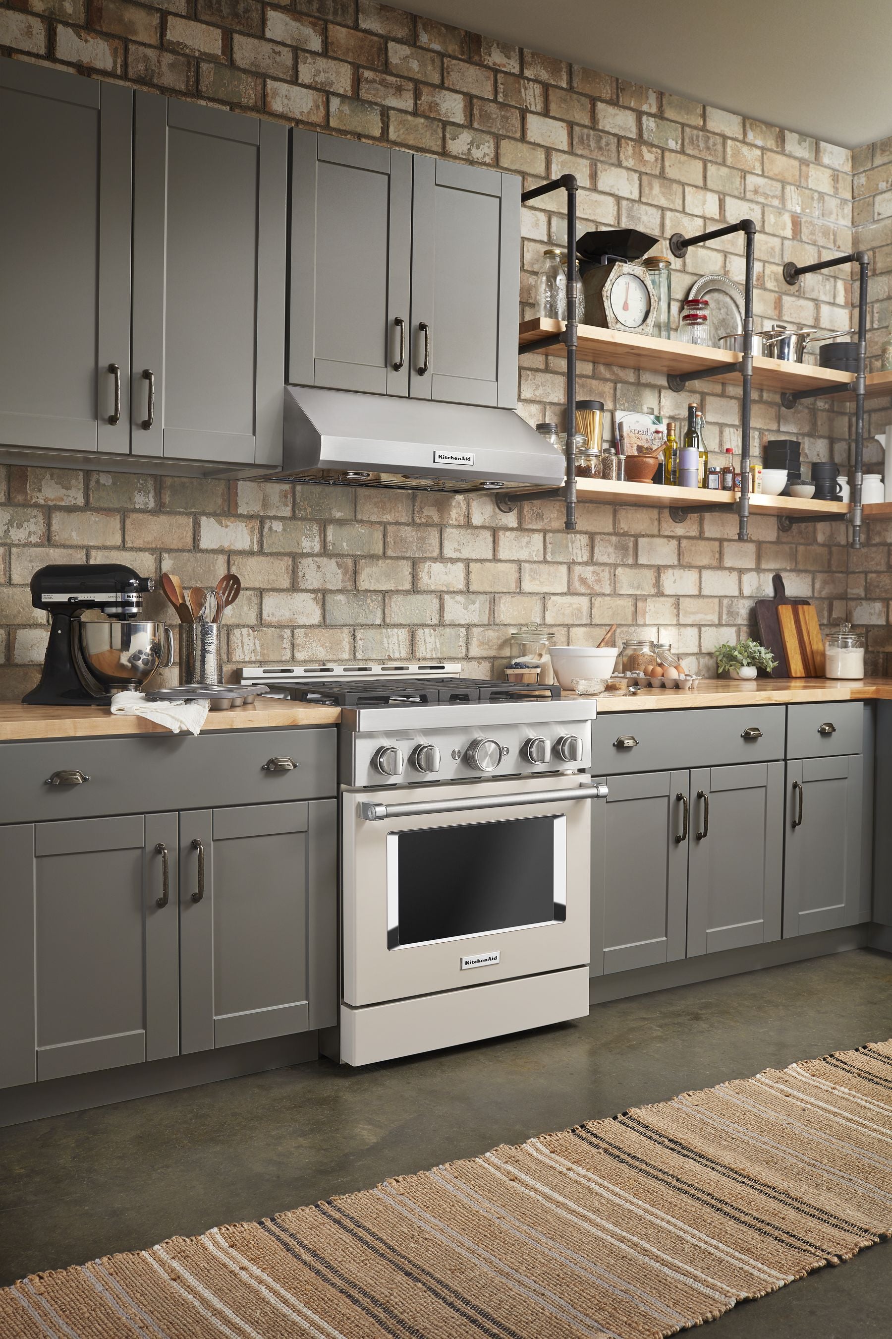 Kitchenaid KFGC500JMH Kitchenaid® 30'' Smart Commercial-Style Gas Range With 4 Burners - Milkshake