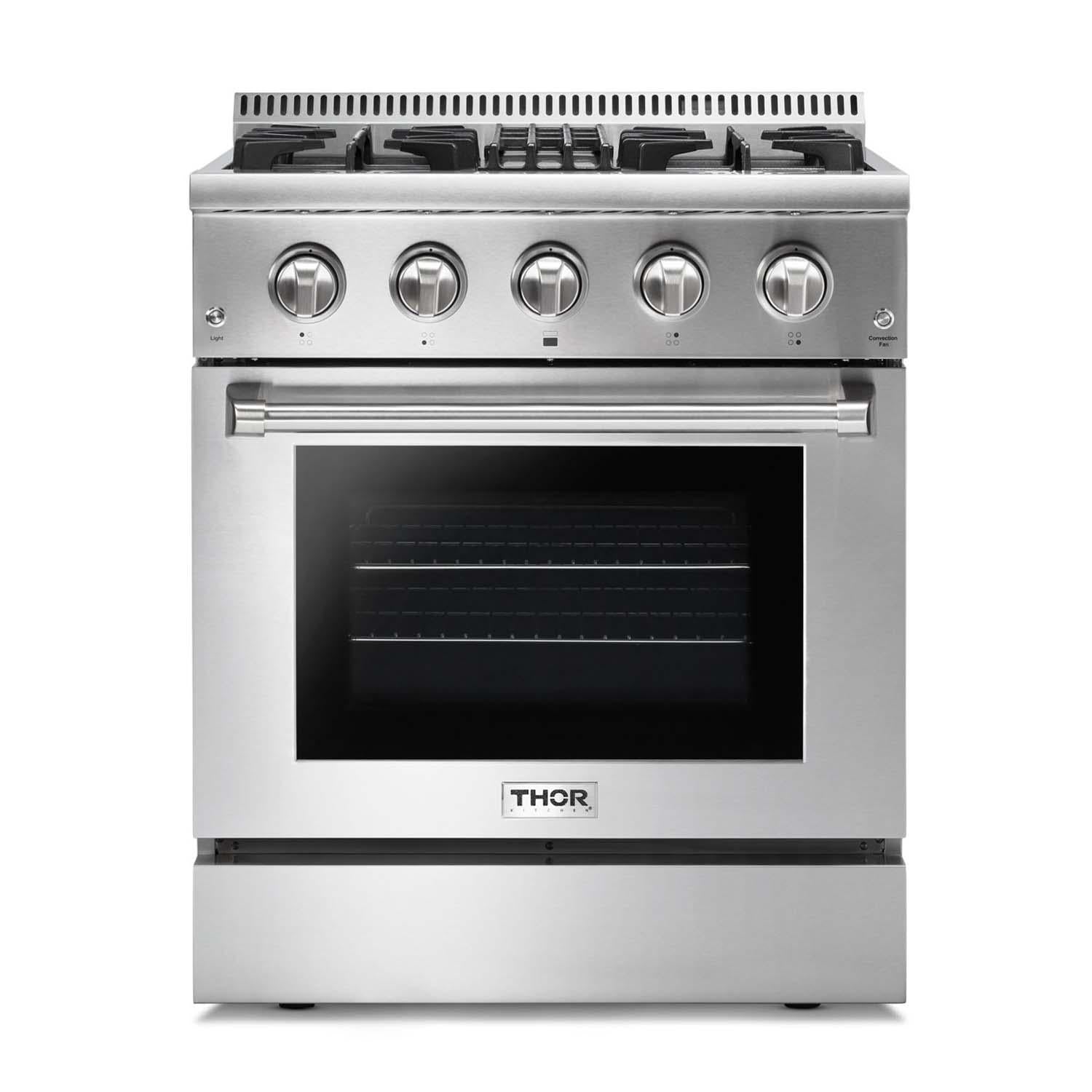 Thor Kitchen HRD3088ULP Professional 30 Inch Dual Fuel Range In Stainless Steel - Liquid Propane