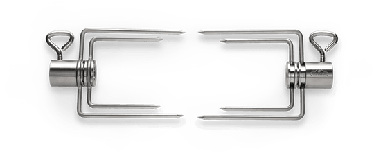 Napoleon Bbq 69002 Commercial Quality Collapsible Rotisserie Forks Four Prongs, Set Of Two