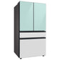Samsung RF29BB86004M Bespoke 4-Door French Door Refrigerator (29 Cu. Ft.) With Beverage Center™ In Morning Blue Glass Top Panels And White Glass Middle And Bottom Panels