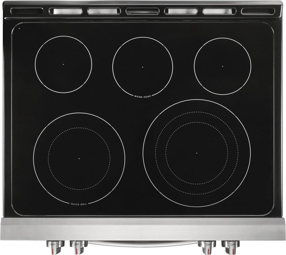 Frigidaire Gallery 30'' Front Control Electric Range with Air Fry Stainless  Steel-FGEH3047VF