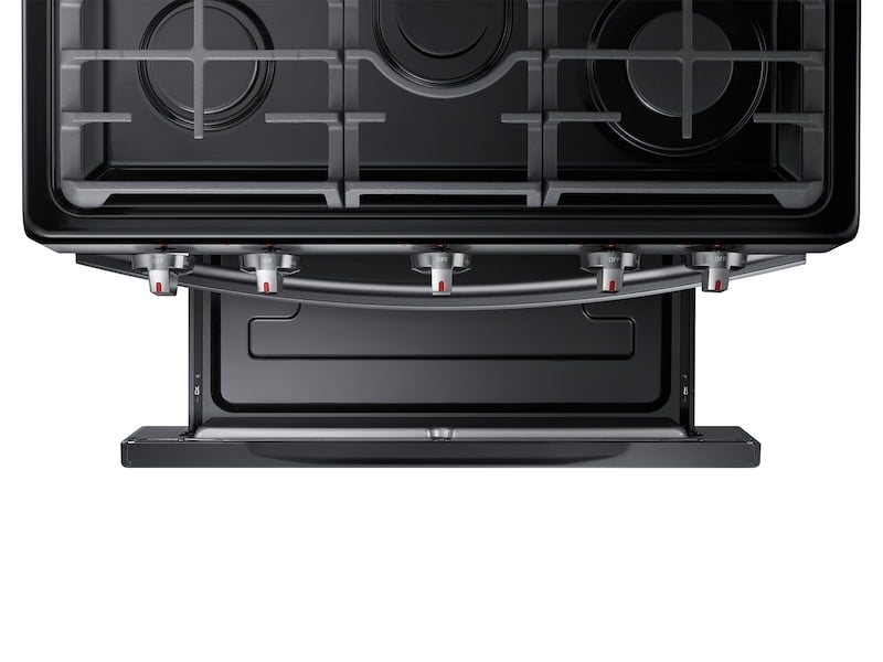 Samsung NX58T7511SG 5.8 Cu. Ft. Freestanding Gas Range With Air Fry And Convection In Black Stainless Steel