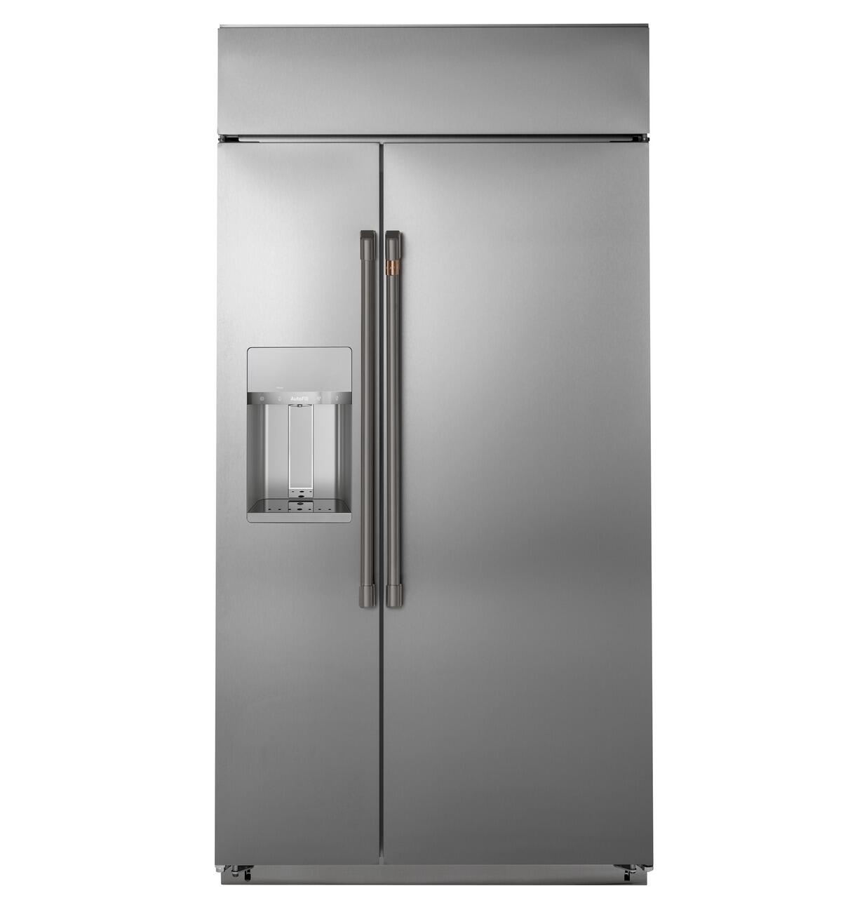 Cafe CSB42YP2RS1 Café&#8482; 42" Smart Built-In Side-By-Side Refrigerator With Dispenser