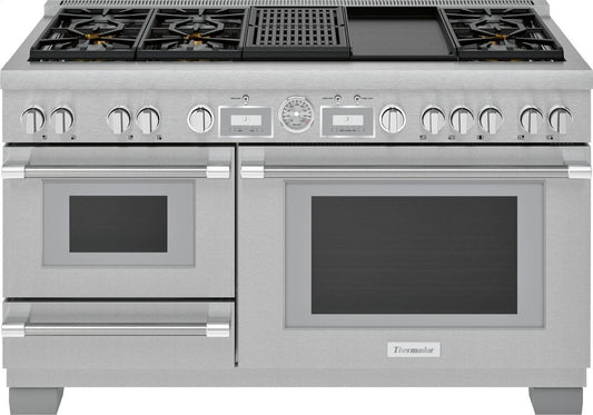 Thermador PRD606WCSG 60-Inch Pro Grand® Commercial Depth Dual Fuel Steam Range