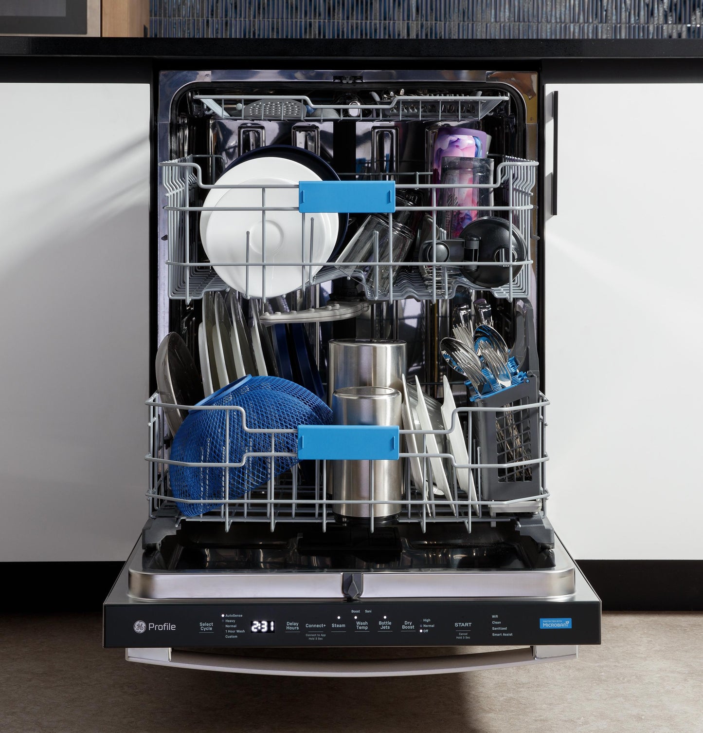 Ge Appliances PDT715SYVFS Ge Profile&#8482; Fingerprint Resistant Top Control With Stainless Steel Interior Dishwasher With Microban&#8482; Antimicrobial Protection With Sanitize Cycle