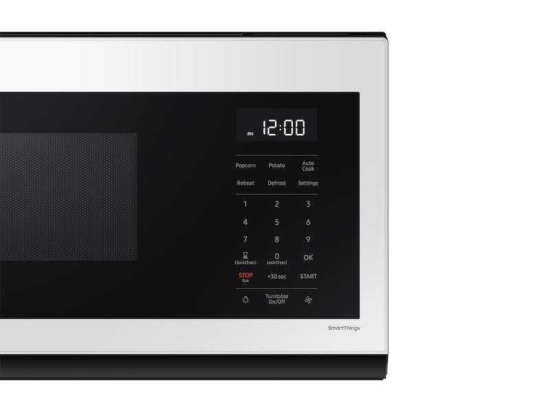 Samsung ME11CB751012 1.1 Cu. Ft. Bespoke Smart Slim Over-The-Range Microwave With 400 Cfm Hood Ventilation, Wi-Fi & Voice Control In White Glass