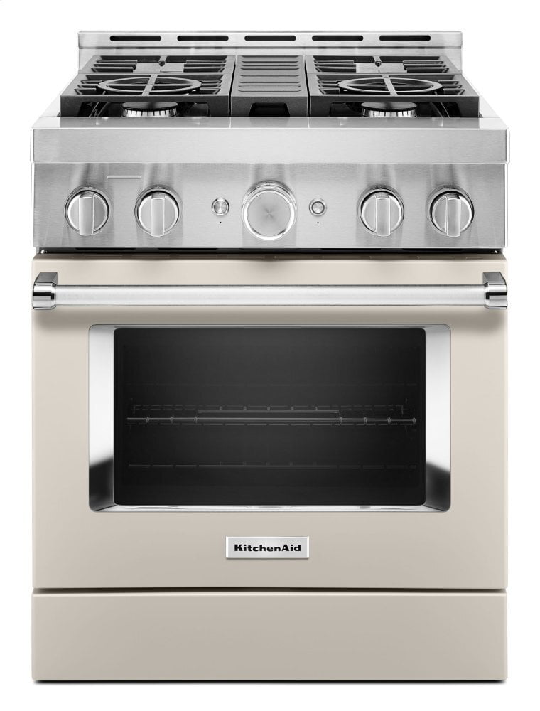 Kitchenaid KFGC500JMH Kitchenaid® 30'' Smart Commercial-Style Gas Range With 4 Burners - Milkshake