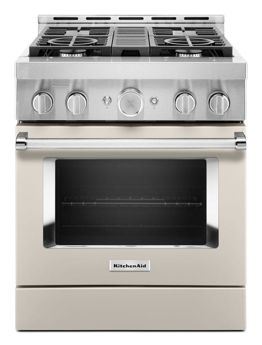 Kitchenaid KFGC500JMH Kitchenaid® 30'' Smart Commercial-Style Gas Range With 4 Burners - Milkshake