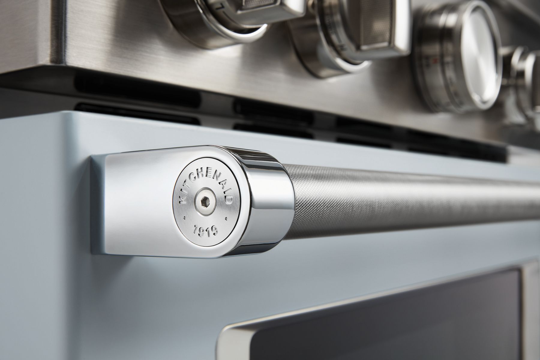 Kitchenaid KFGC500JMB Kitchenaid® 30'' Smart Commercial-Style Gas Range With 4 Burners - Misty Blue