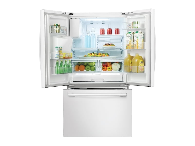 Samsung RF263BEAEWW 25 Cu. Ft. French Door Refrigerator With External Water & Ice Dispenser In White