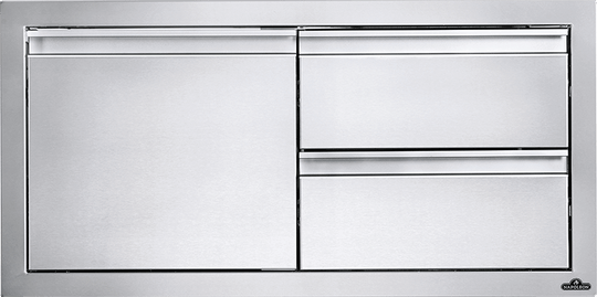 Napoleon Bbq BI36161D2DR 36" X 16" Single Door & Double Drawer Combo , Stainless Steel