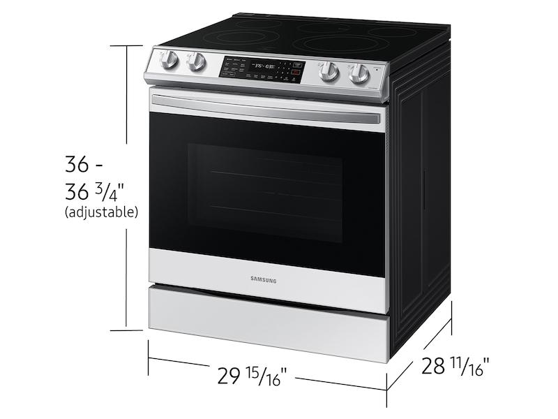 Samsung NE63CB831512 Bespoke 6.3 Cu. Ft. Smart Slide-In Electric Range With Air Fry & Convection In White Glass