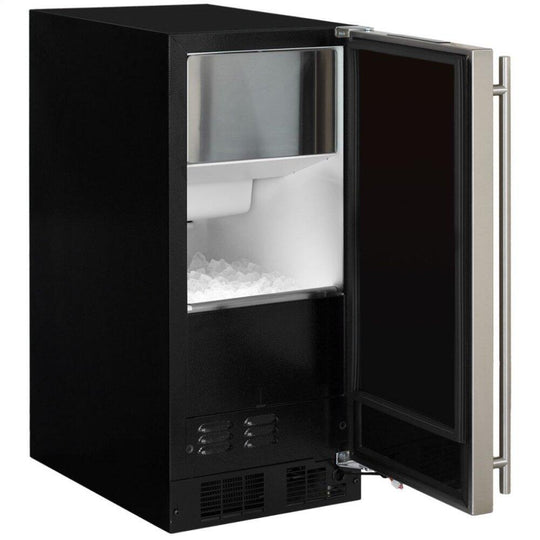 Marvel ML15CPS1RB 15" Marvel Clear Ice Machine With Arctic Illuminice Lighting - Factory Installed Pump - Black Door With Right Hinge