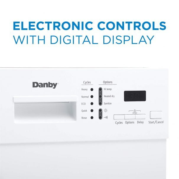 Danby DDW1804EW Danby 18 White Built-In Dishwasher