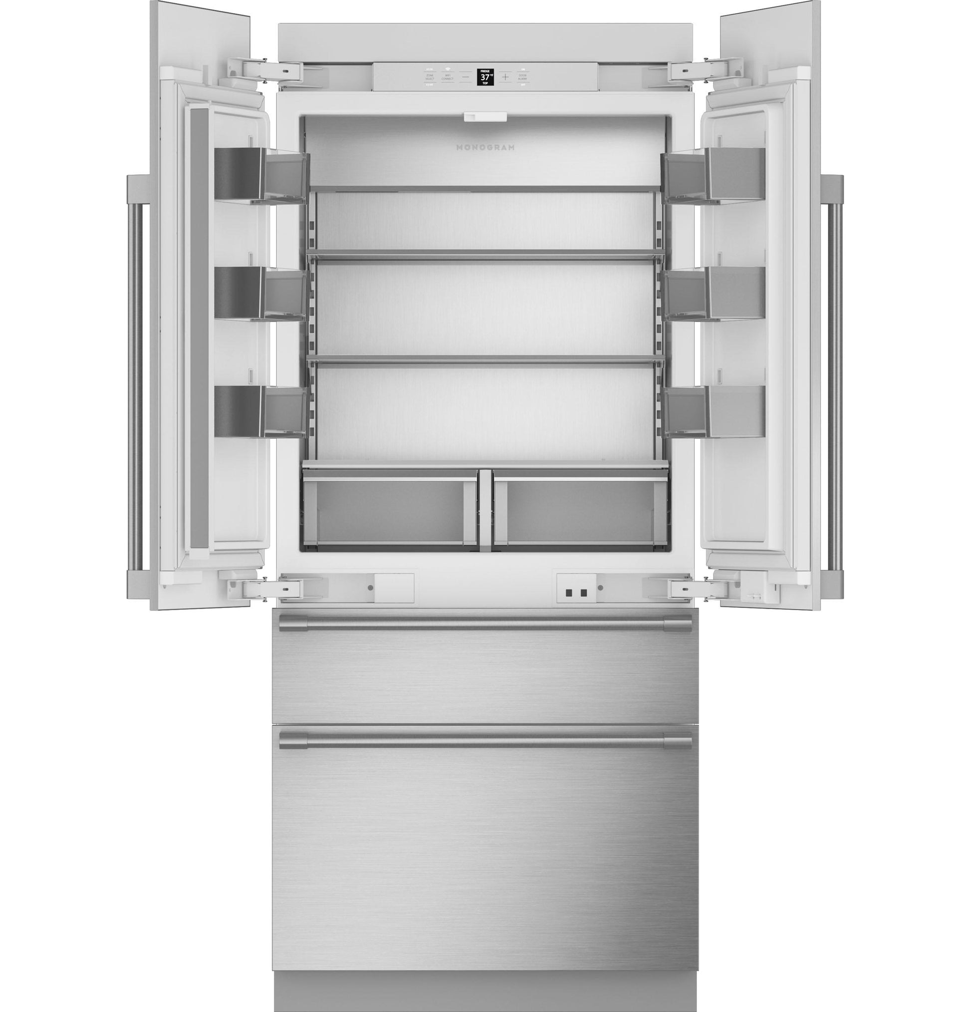 Monogram ZIP364NBVII Monogram 36" Integrated French-Door Refrigerator - Coming Soon