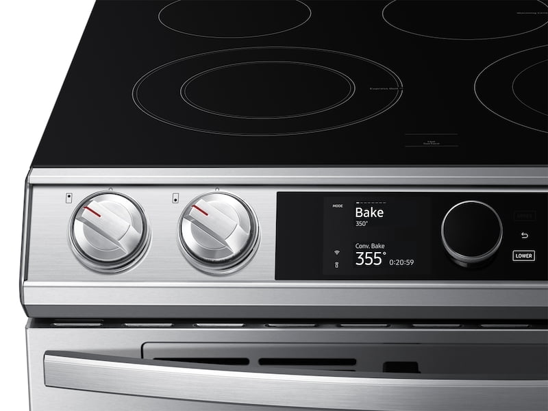 Samsung NE63T8751SS 6.3 Cu. Ft. Flex Duo&#8482; Front Control Slide-In Electric Range With Smart Dial, Air Fry & Wi-Fi In Stainless Steel