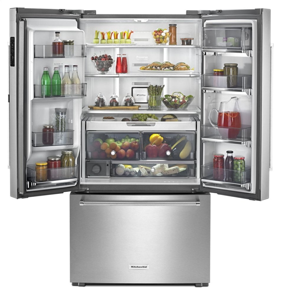 Kitchenaid KRFC604FSS 23.8 Cu. Ft. 36" Counter-Depth French Door Refrigerator - Stainless Steel