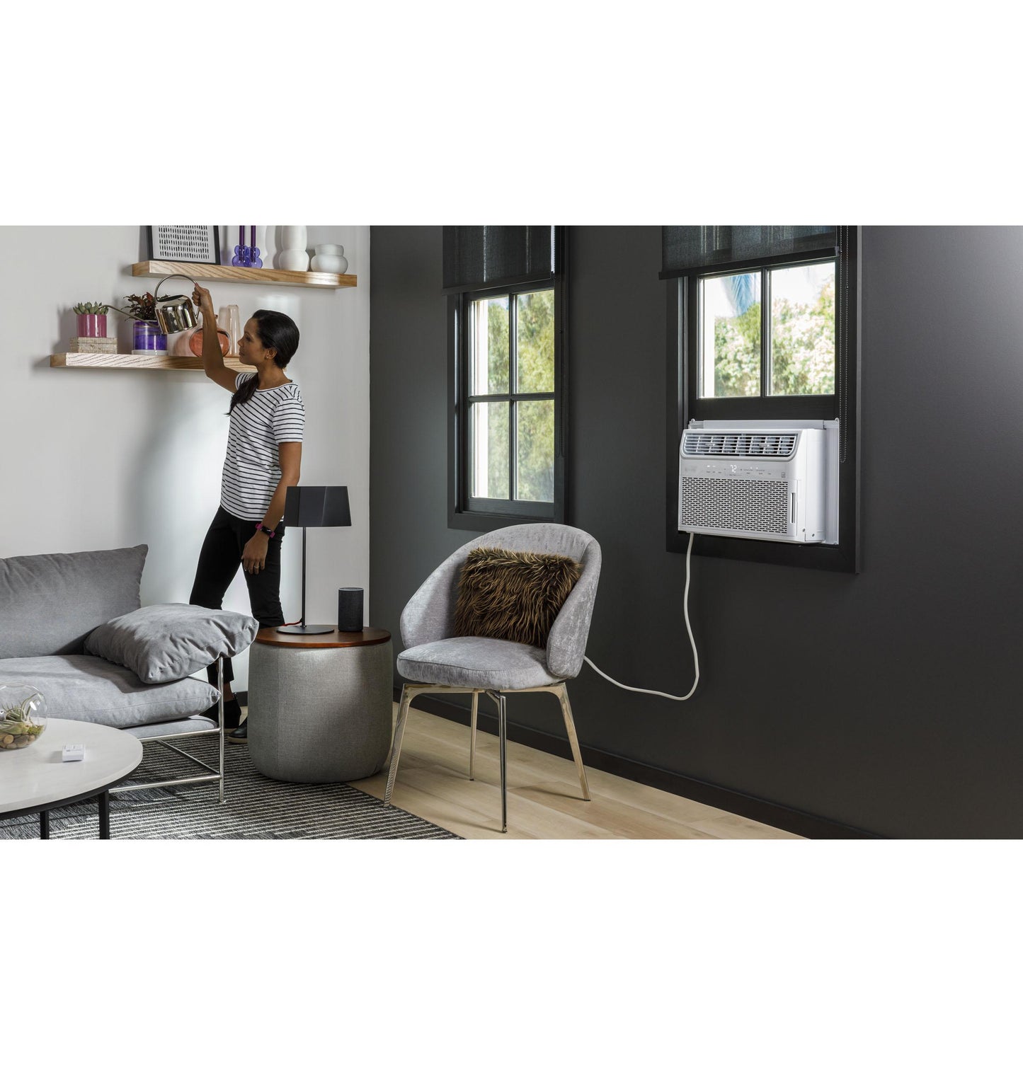 Ge Appliances AHTR10AC Ge Profile™ Energy Star® 10,000 Btu Inverter Smart Ultra Quiet Window Air Conditioner For Medium Rooms Up To 450 Sq. Ft.