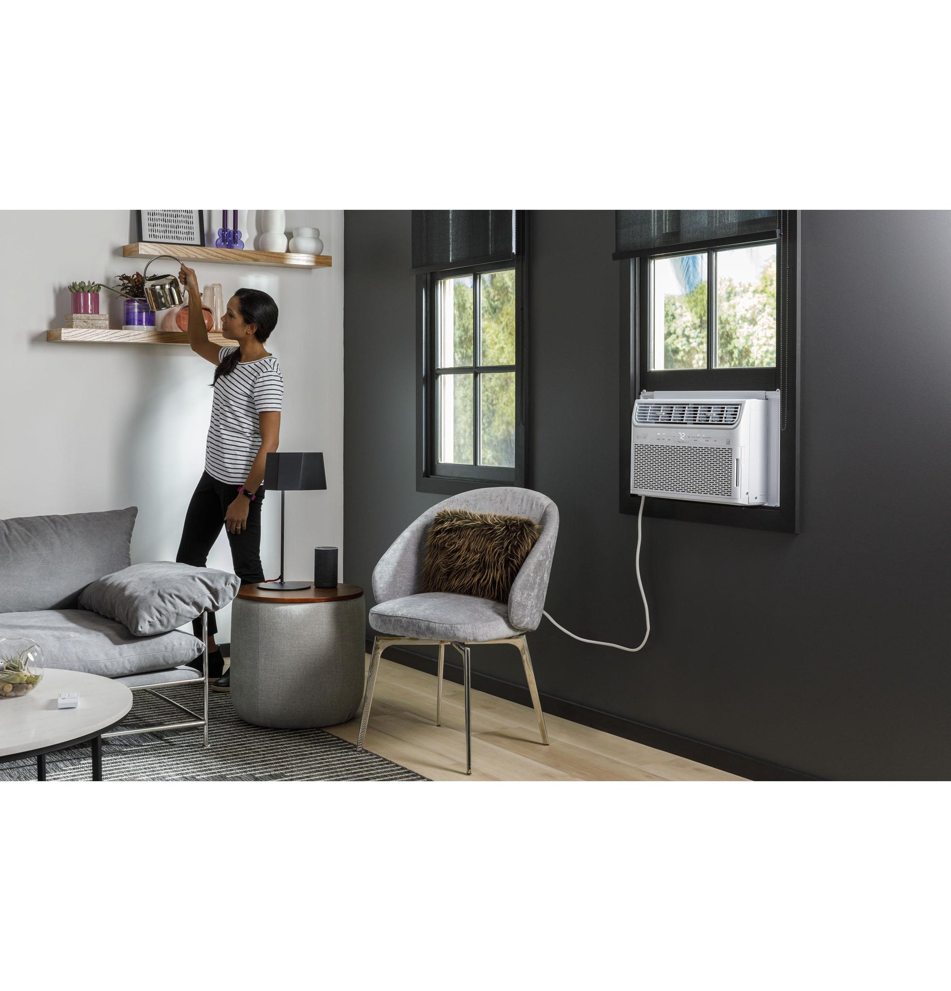 Ge Appliances AHTR10AC Ge Profile™ Energy Star® 10,000 Btu Inverter Smart Ultra Quiet Window Air Conditioner For Medium Rooms Up To 450 Sq. Ft.