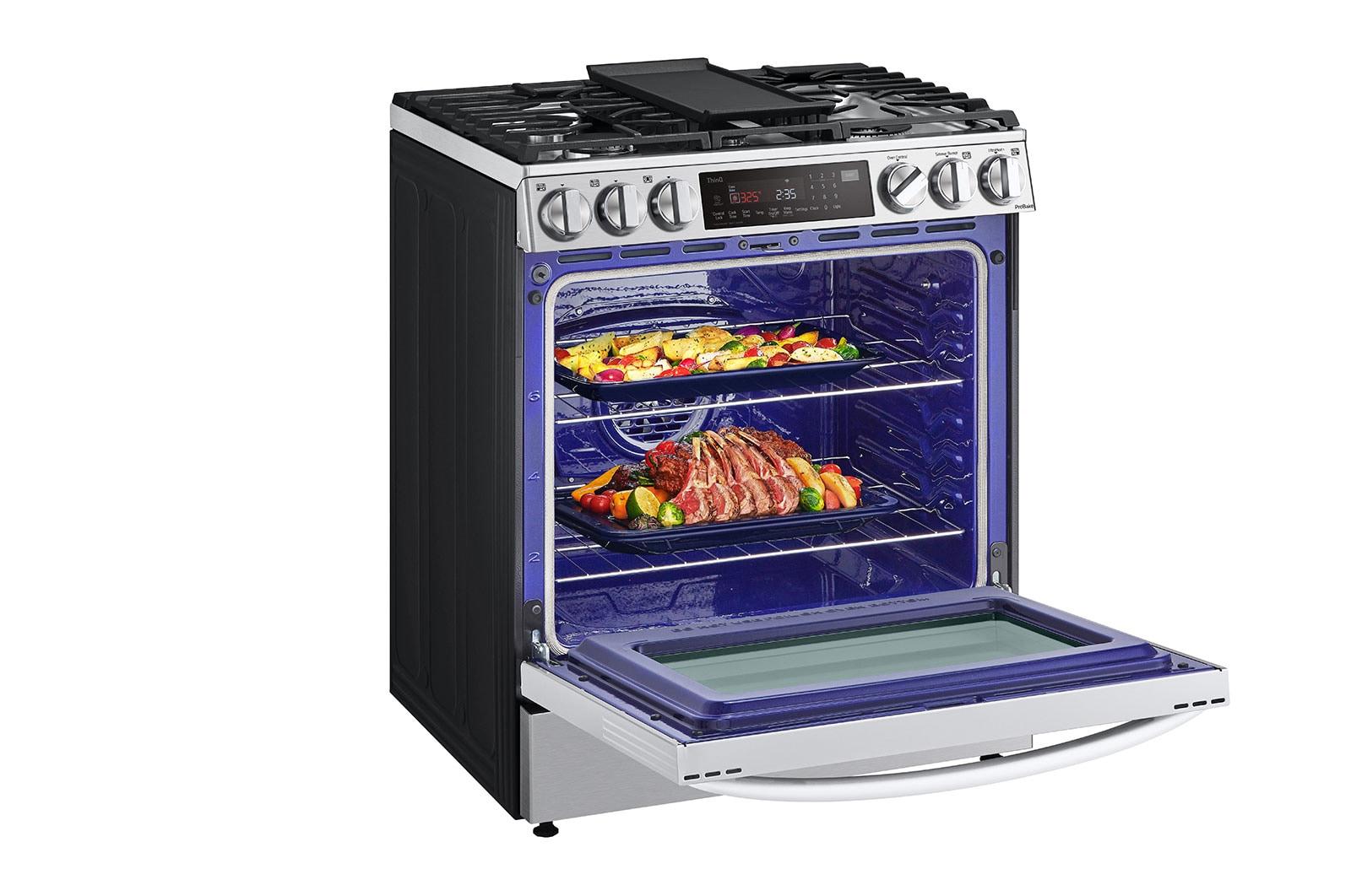 Lg LSDL6336F 6.3 Cu. Ft. Smart Wi-Fi Enabled Probake® Convection Instaview® Dual Fuel Slide-In Range With Air Fry