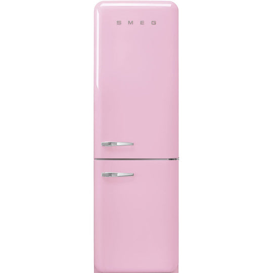 Smeg FAB32URPK3 '50S Style No Frost' Fridge-Freezer, Pink, Right Hand Hinge, 60 Cm (Approx 24")