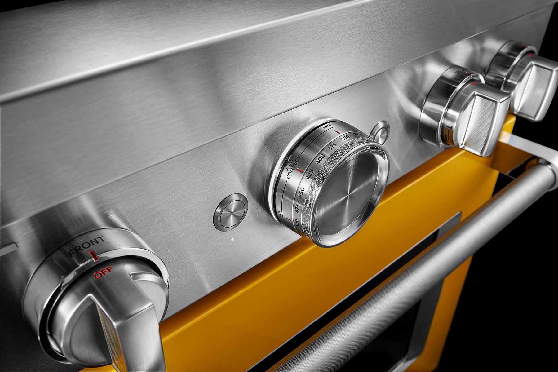 Kitchenaid KFDC500JYP Kitchenaid® 30'' Smart Commercial-Style Dual Fuel Range With 4 Burners - Yellow Pepper