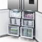 Fisher & Paykel RF203QDUVX1 Freestanding Quad Door Refrigerator Freezer, 36