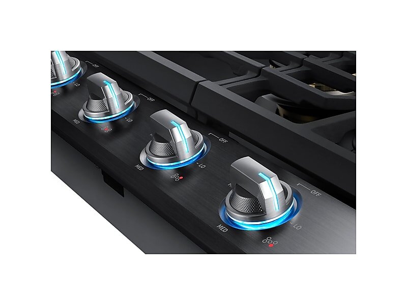 Samsung NA36N7755TG 36" Gas Cooktop With 22K Btu Dual Power Burner In Black Stainless Steel
