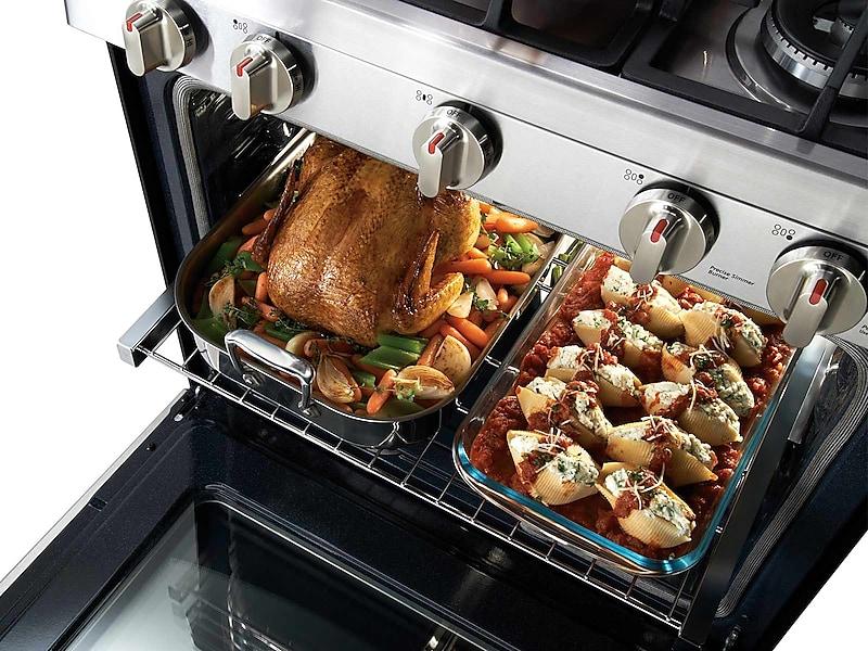 Samsung NX58F5700WS 5.8 Cu. Ft. Gas Range With True Convection In Stainless Steel
