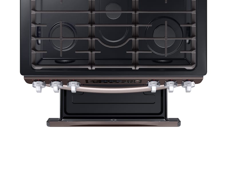 Samsung NX58R9421ST 5.8 Cu. Ft. Slide-In Gas Range With Convection In Tuscan Stainless Steel