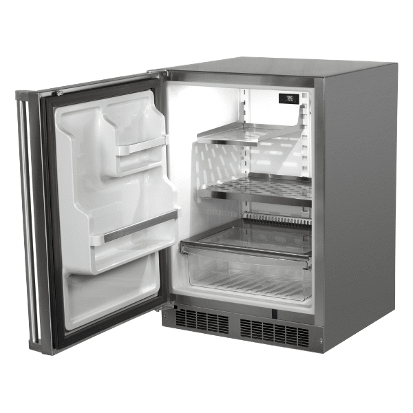 Marvel MORE224SS51A 24-In Outdoor Built-In Refrigerator With Door Storage And Maxstore Bin With Door Style - Stainless Steel, Door Swing - Left