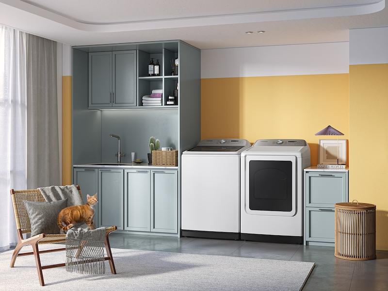 Samsung DVG54CG7150W 7.4 Cu. Ft. Smart Gas Dryer With Pet Care Dry And Steam Sanitize+ In White