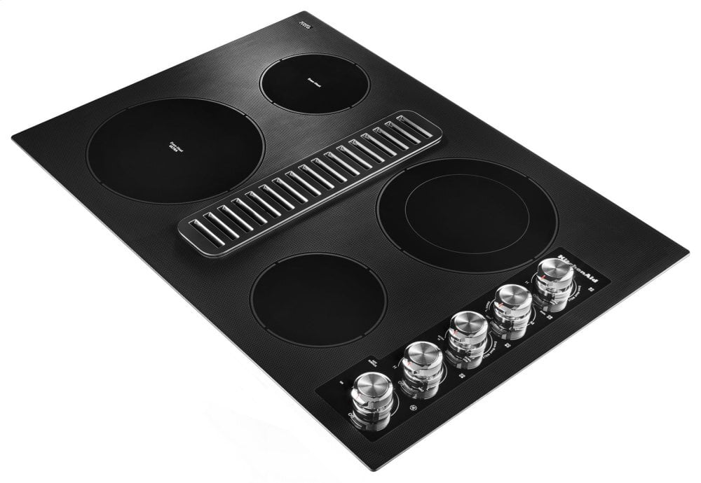 Kitchenaid KCED600GBL 30" Electric Downdraft Cooktop With 4 Elements - Black