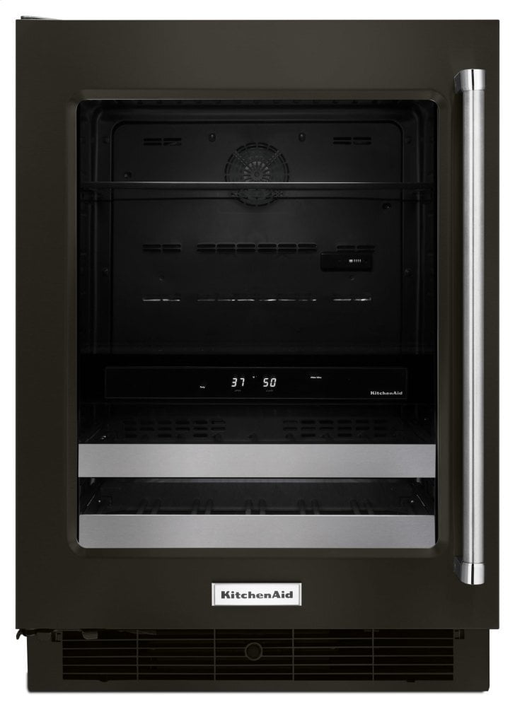 Kitchenaid KUBL304EBS 24" Stainless Steel Beverage Center With Satinglide® Metal-Front Racks - Black Stainless Steel With Printshield™ Finish