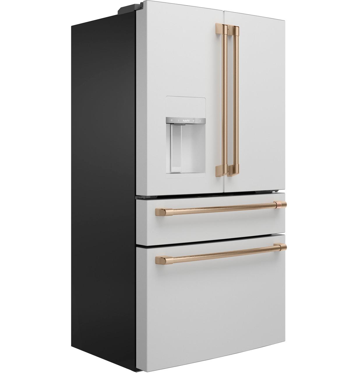 Cafe CXE22DP4PW2 Café&#8482; Energy Star® 22.3 Cu. Ft. Smart Counter-Depth 4-Door French-Door Refrigerator