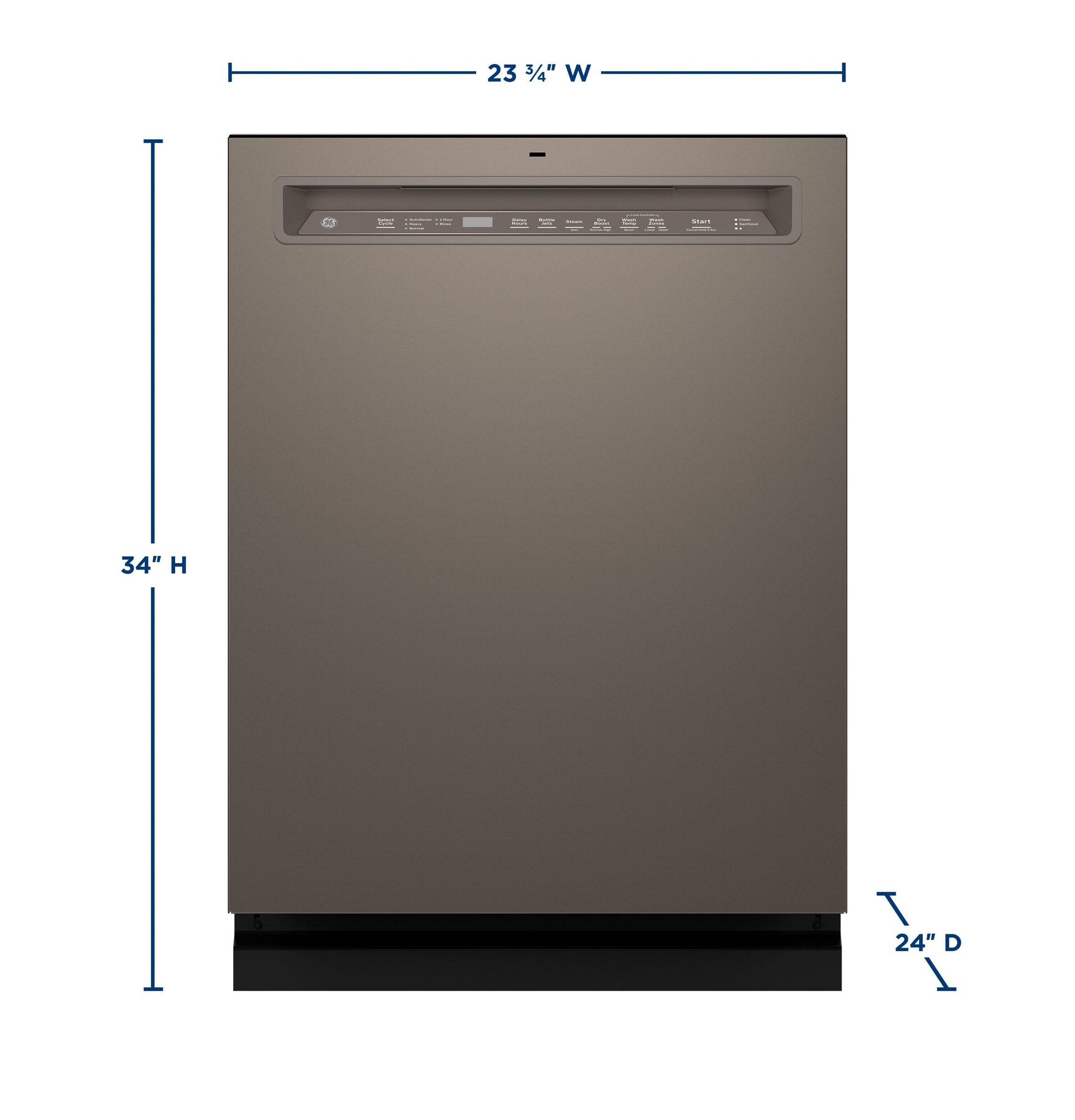 Ge Appliances GDF650SMVES Ge® Front Control With Stainless Steel Interior Dishwasher With Sanitize Cycle