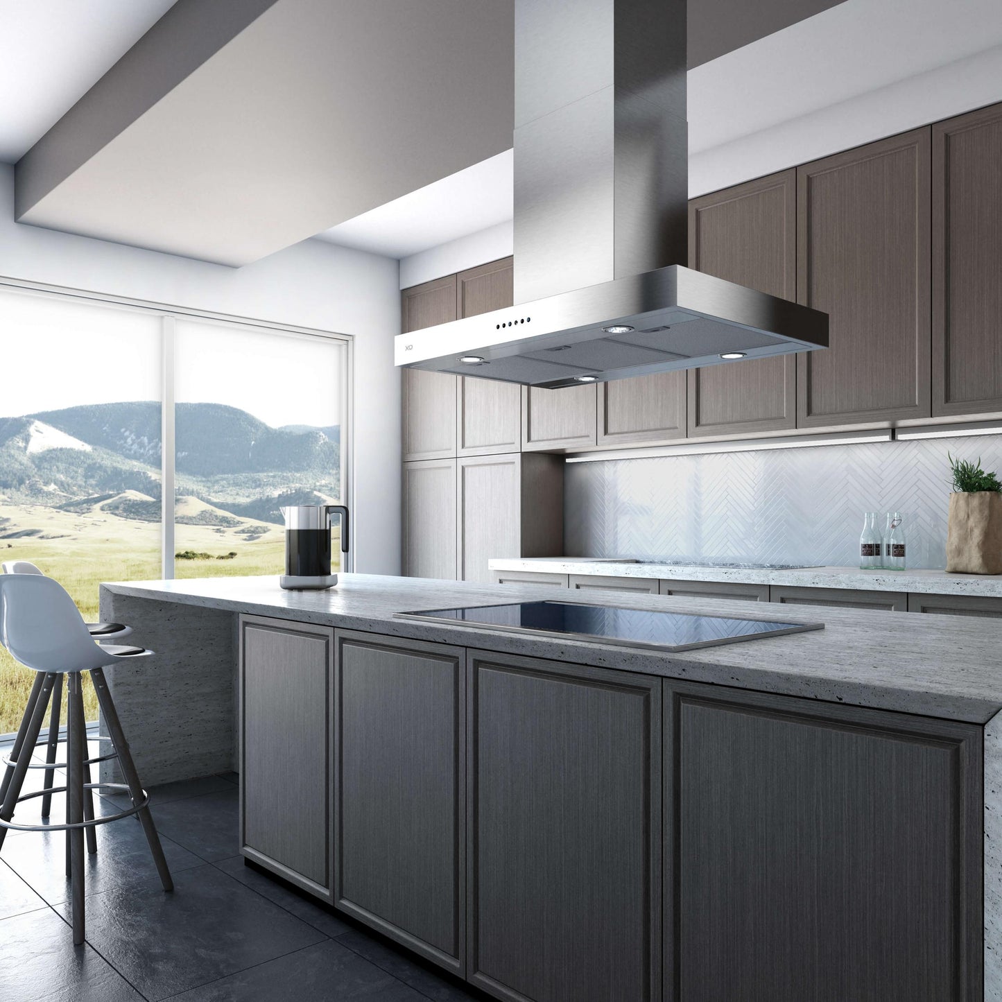 Xo Appliance XORI48SC New! 48In Ccc 600/395 Cfm Low Profile Island Hood Ss