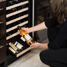 Marvel MLWC324SG01A 24-In Built-In High-Efficiency Single Zone Wine Refrigerator With Display Rack With Door Style - Stainless Steel Frame Glass