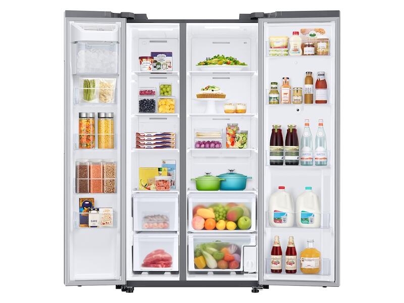 Samsung RS28A5F61SR 27.3 Cu. Ft. Smart Side-By-Side Refrigerator With Family Hub™ In Stainless Steel
