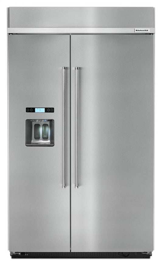 Kitchenaid KBSD618ESS 29.5 Cu. Ft 48-Inch Width Built-In Side By Side Refrigerator - Stainless Steel